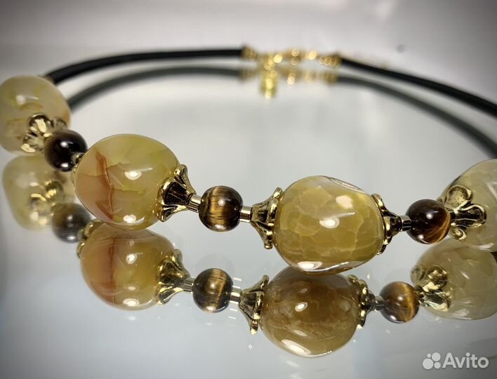 Колье из агатов Вены дракона