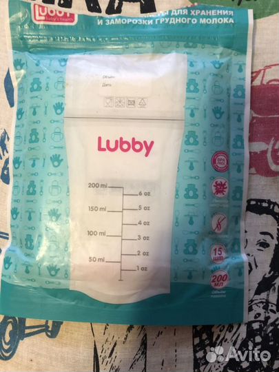 Молокоотсос babyono, пакеты для молока