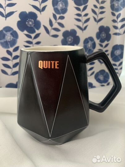 Кружка чёрная кружка с кактусами