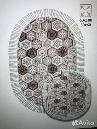 Коврик для ванной и туалета комплект