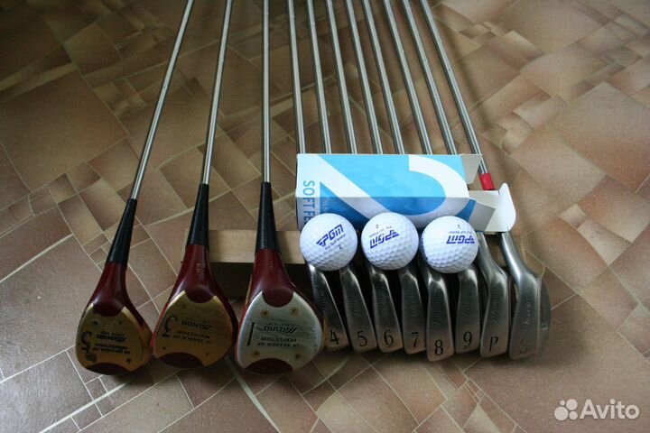 Набор для игры в golf, клюшки Mizuno, мячи PGM