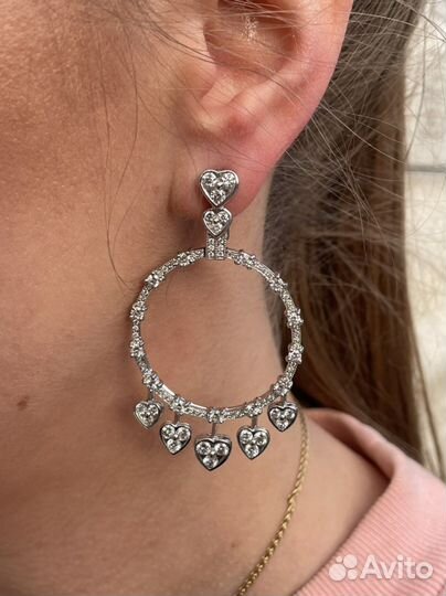 Золотые серьги graff 23.75 гр., Брилл. 4.65 ct