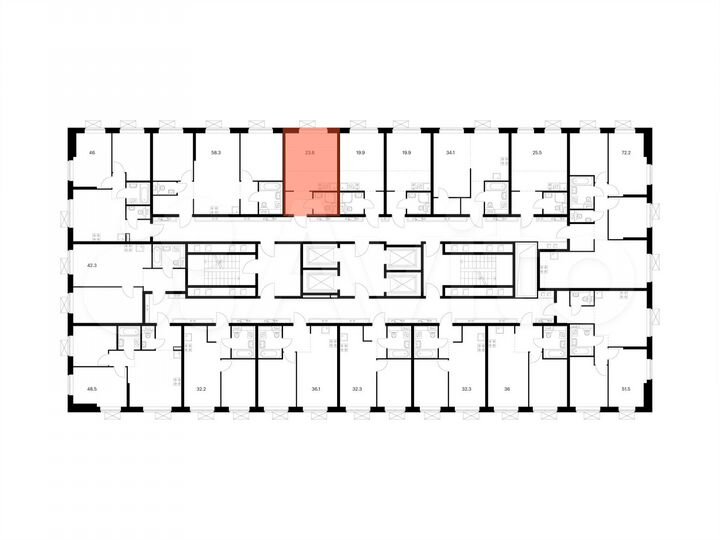 Квартира-студия, 23,6 м², 8/33 эт.