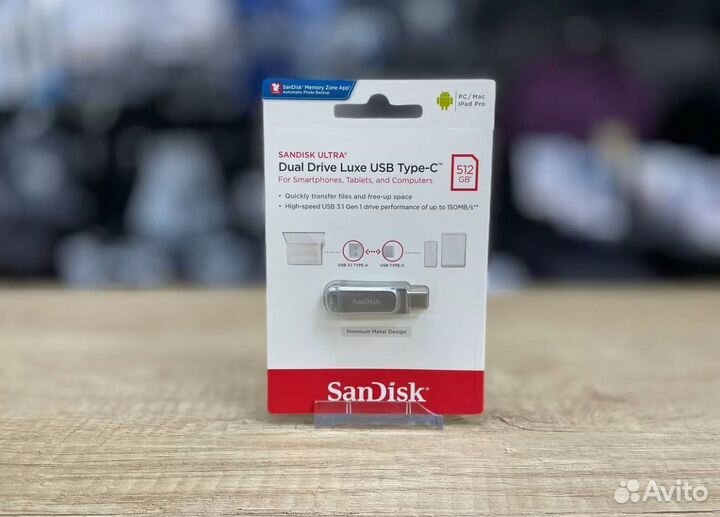 Флешка SanDisk Ultra Dual Drive Luxe 512 гб
