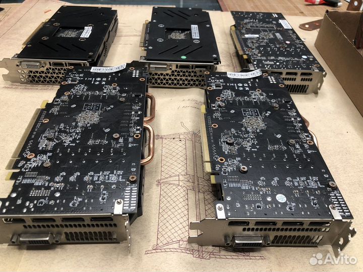 Видеокарты rx 580 8 gb лот 5шт