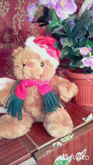 Мишка Тедди новогодний