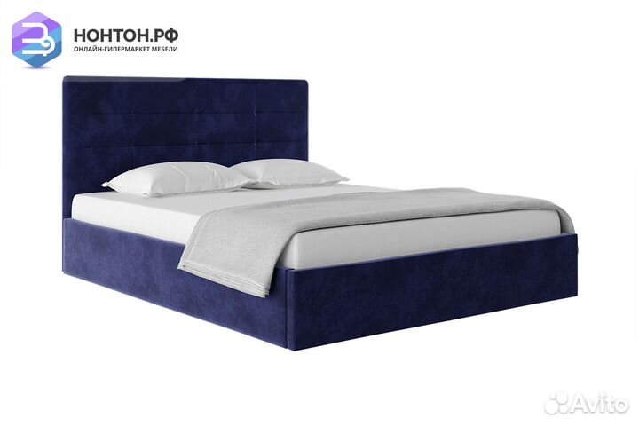 Кровать Диана велюр индиго