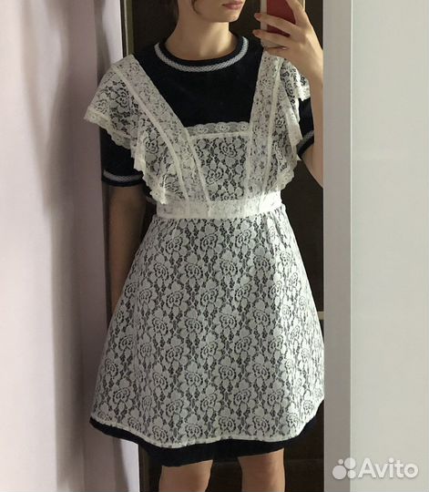 Комплект фартук + платье на последний звонок