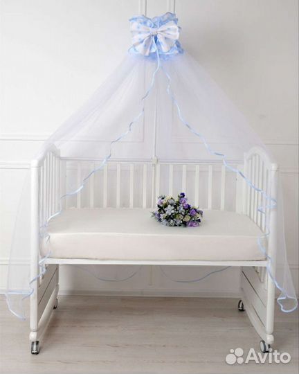 Бортики и балдахин в кроватку