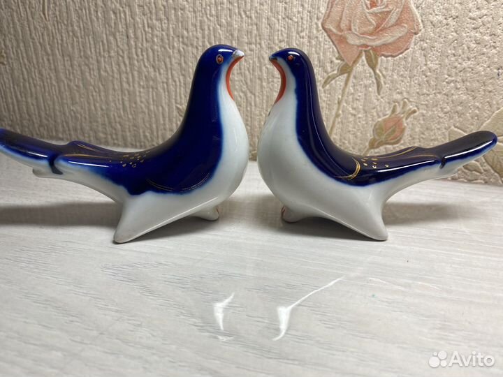 Солонка лфз фарфор птичка