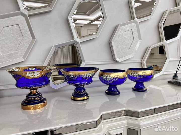 Вазы для фруктов и конфет Рококо, bohemia