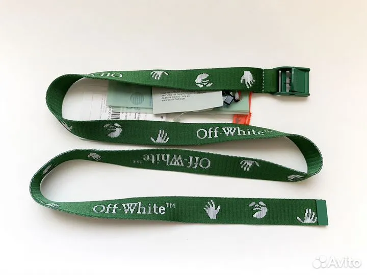 Новый ремень Off-White Green (Италия), оригинал