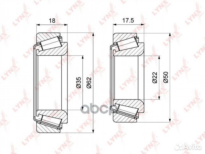 Подшипник ступ.MB W204/203/209/171 пер