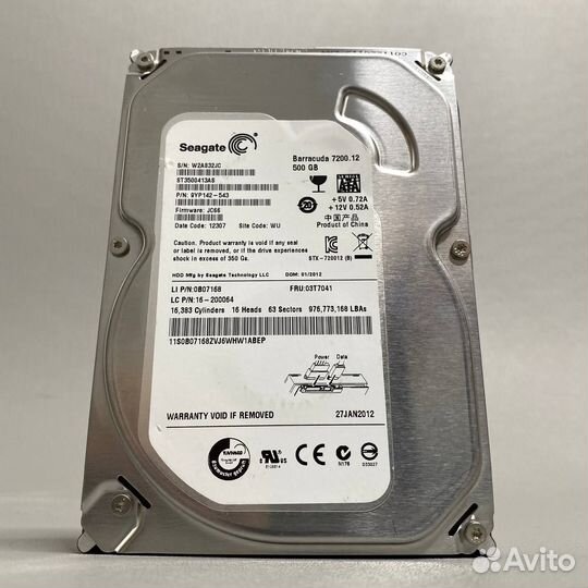 Жесткий диск Seagate Barracuda 500 гб ST3500413AS