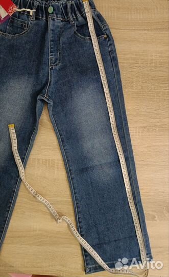 Джинсы новые для девочки 122