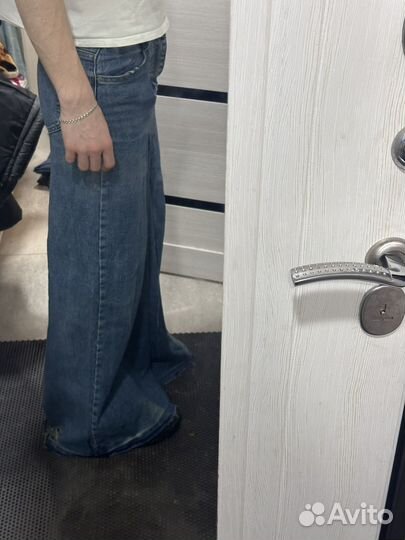Джинсы широкие реп custom