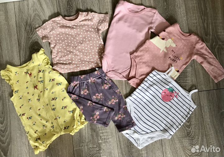 Вещи пакетом на девочку 62-74