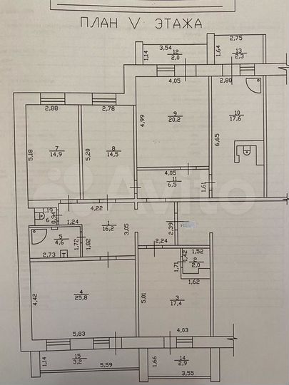 4-к. квартира, 140 м², 5/10 эт.