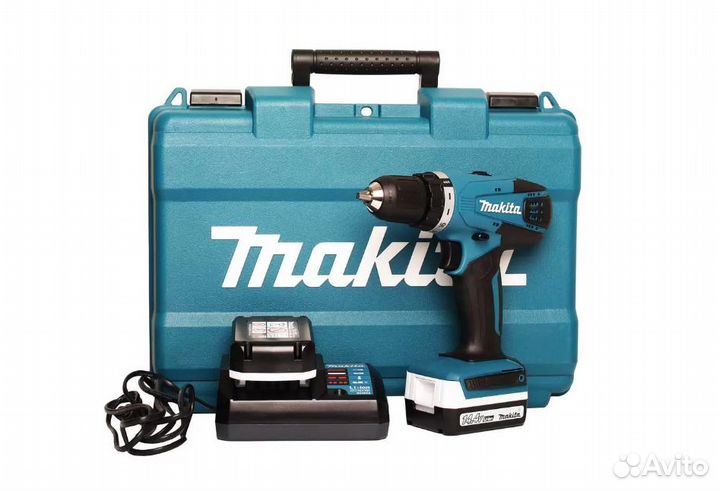 Шуруповерт Makita DF347DWE, 1.5Ач, 2 акб, кейс