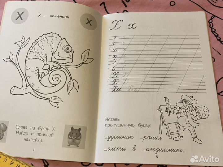 Книга для детей: учим и пишем буквы