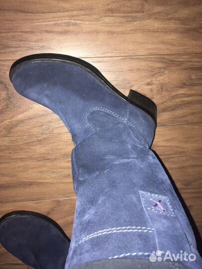 Сапоги замшевые