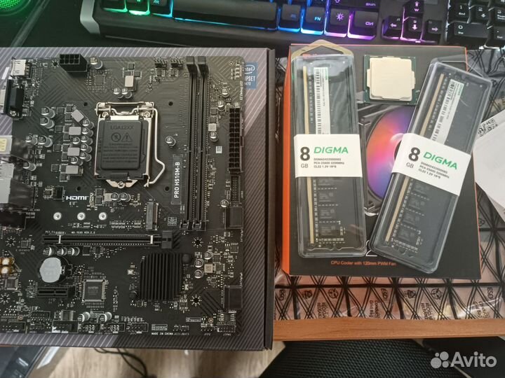 I5 10400f комплект 16gb + кулер