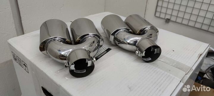 Насадки на глушитель универсальные двойные