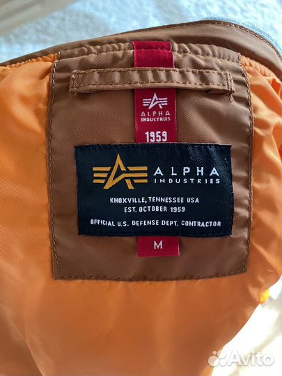 Бомбер alpha industries ma 1 с капюшоном