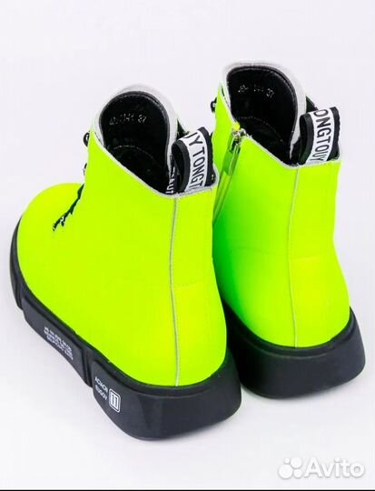 Новые кожаные зимние ботинки