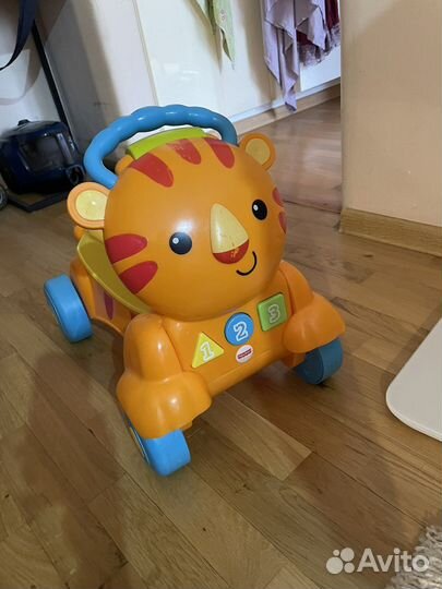 Каталка толокар fisher price тигр