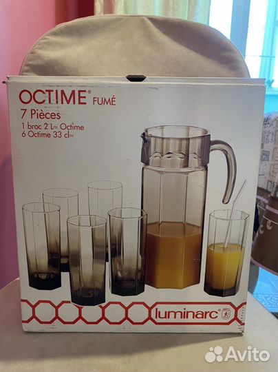 Набор графин и бокалы под сок Luminark