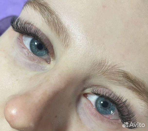 Наращивание; ламинирование ресниц, бровей