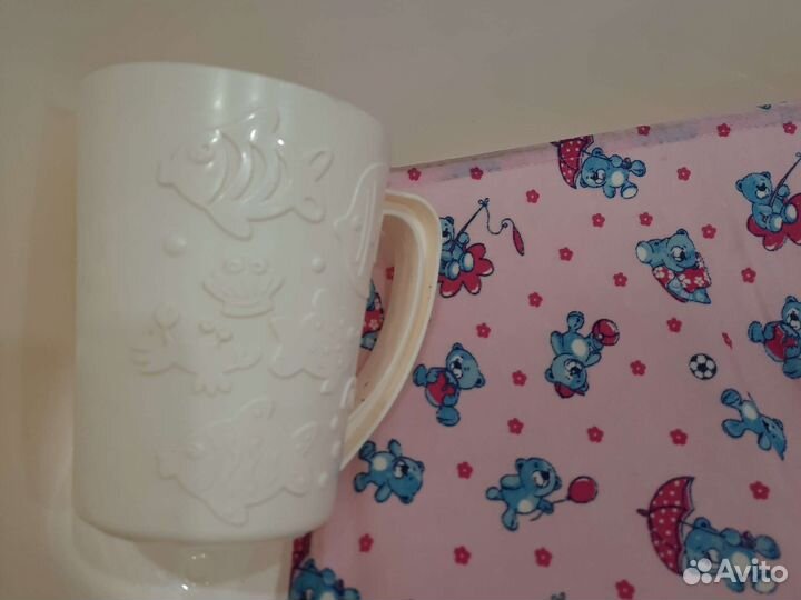 Ванночка для купания с горкой и чашкой для полива