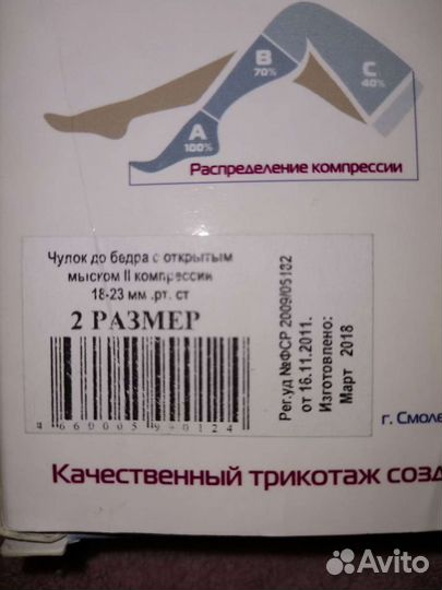 Компрессионные чулки 2 класс