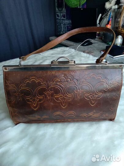 Сумка натуральная кожа СССР. Винтаж