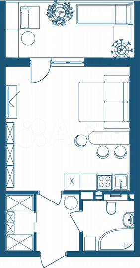 Апартаменты-студия, 40,1 м², 5/7 эт.