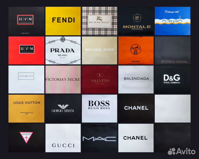 Брендовые пакеты (L) подарочные в ассортименте