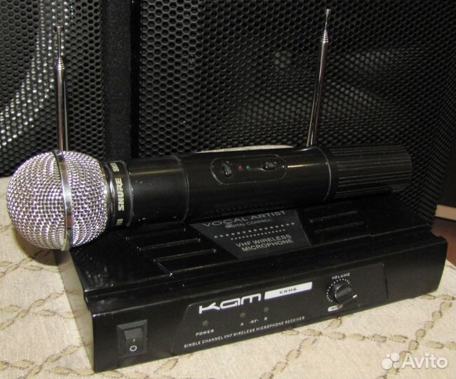 Микрофон вокальный KAM радио KWM6 Shure 58 Pro Mic