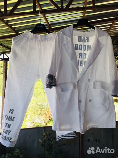 Костюм женский лен 44-46 massimo dutti