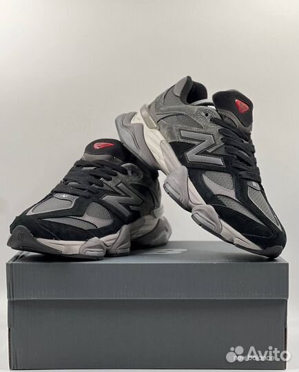 Мужские кроссовки New Balance 9060 (термо) тёмные