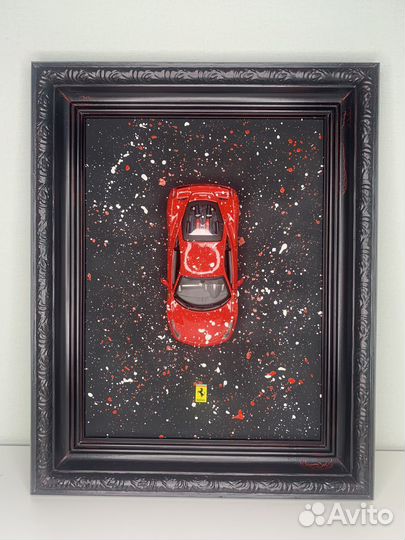 Картина с авто моделью Ferrari bburago