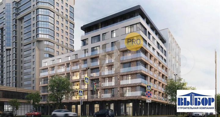 2-к. квартира, 69 м², 8/12 эт.