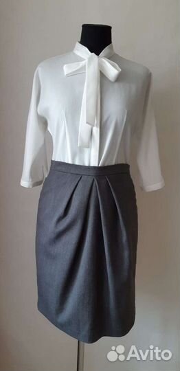 Блуза молочная вискоза Villagi р.42-44