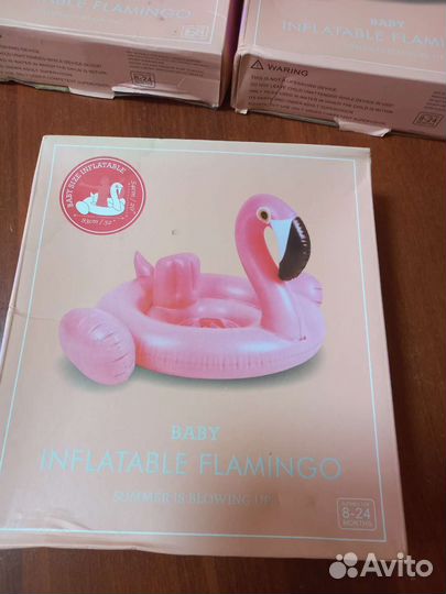 Надувной круг детский фламинго