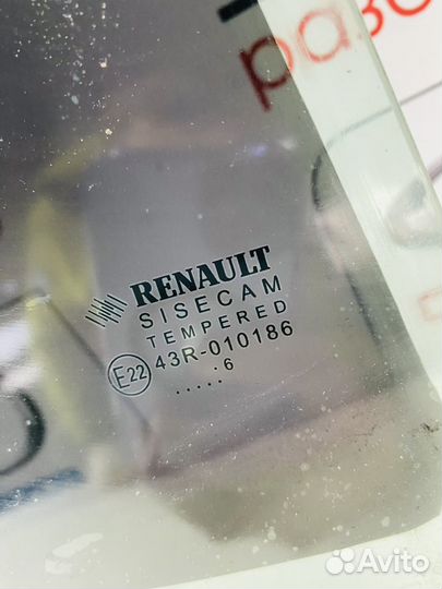 Стекло двери заднее правое Renault Logan 2