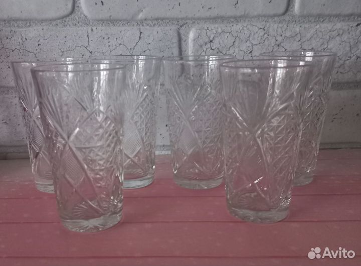 Рюмки хрусталь на высокой ножке СССР