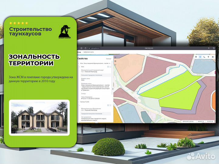 Строительство таунхаусов под залог земли