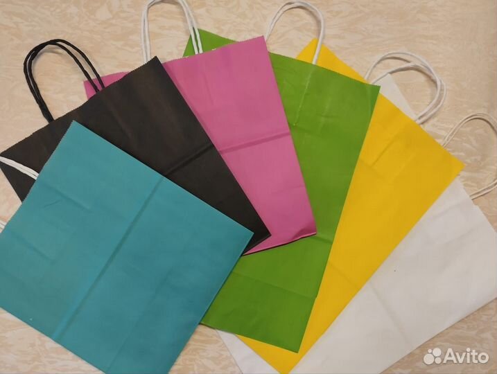 Крафт пакет с крученой ручкой