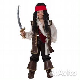 Детский карнавальный костюм «Капитан Джек Воробей», (бархат и парча), размер 30, рост 116 см