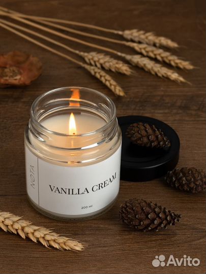 Свеча ароматическая Nota Vanilla cream, 200 мл